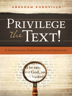 cover image of Privilege the Text!